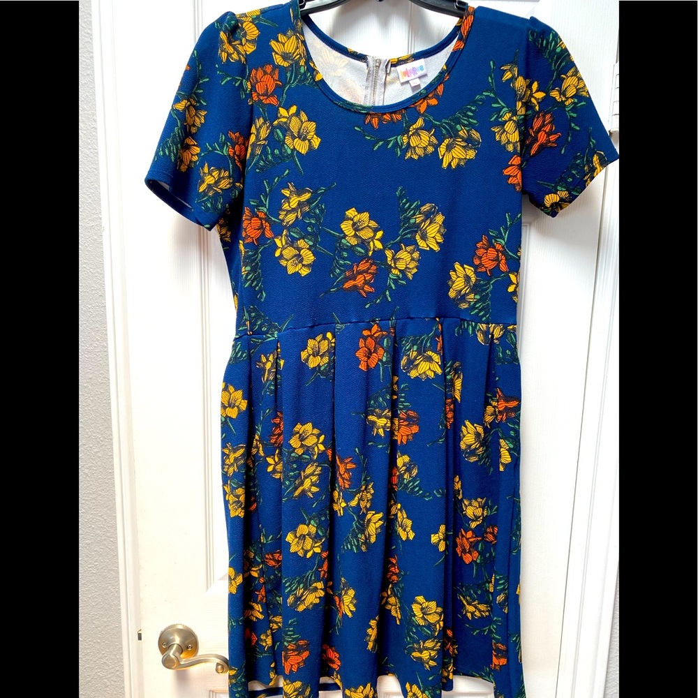 Navy blue LuLaRoe Amelia dress